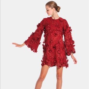 Mestiza burgundy cocktail dress